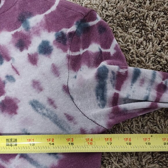 We The Free People Mock Neck Top Medium Tie Dye Night Fall Color Psychedelic - Picture 7 of 7
